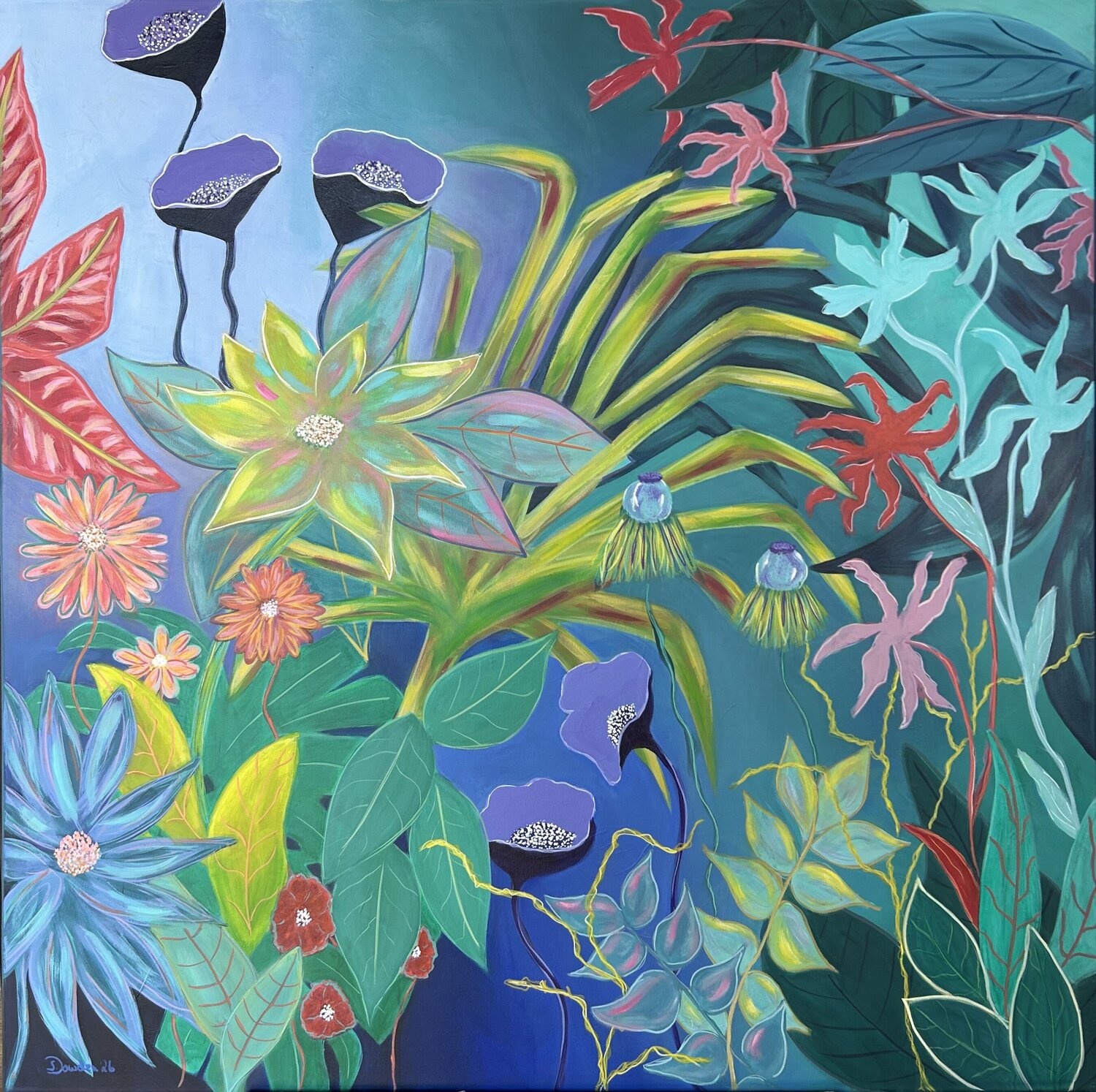 Im wachsenden Gefüge Susanne Dowden Original painting for sale