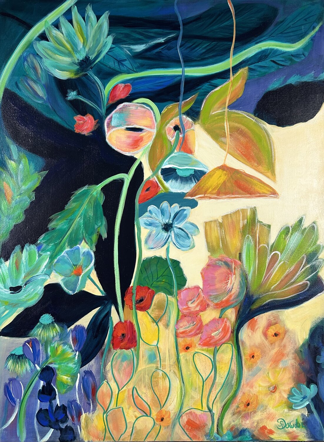 Blüten in der Dämmerung Susanne Dowden Original painting for sale