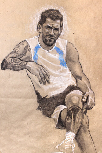 Messi, el capitán. by Juan Balaguer, Drawing for Sale on Select