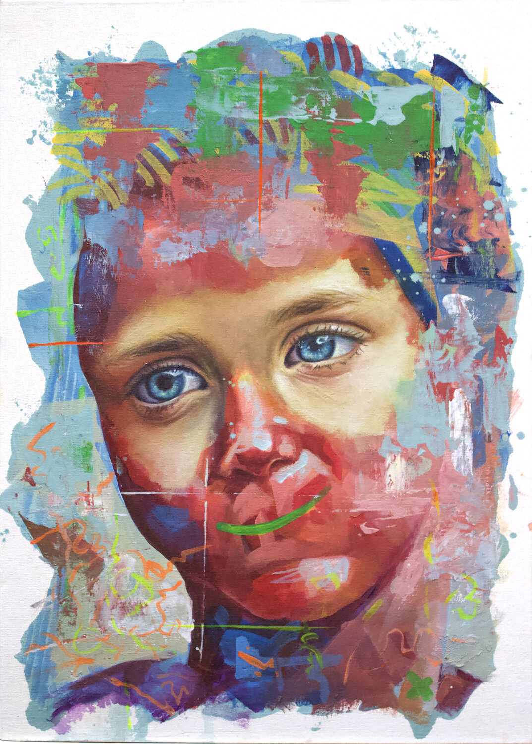 Sonrisa Juan Balaguer Original painting for sale