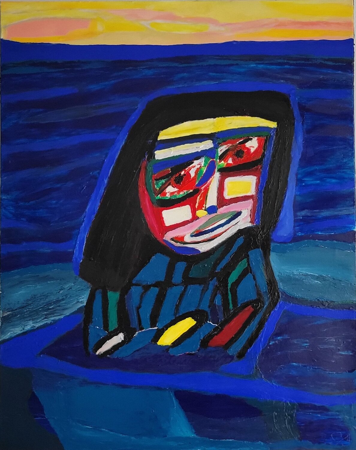 Résilience Safaa Abbaoui Original painting for sale
