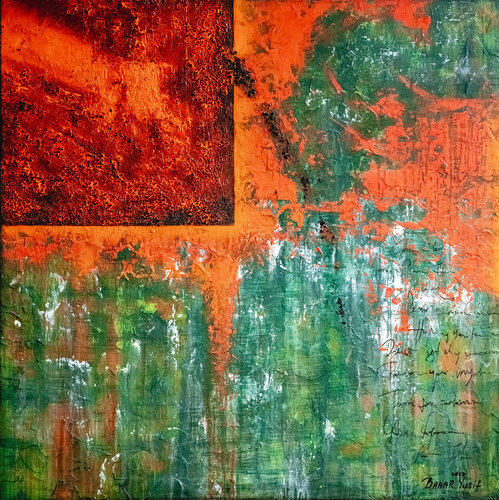 THE FIRE AND THE EARTH by Bahar Guliyeva, Painting for Sale on Select