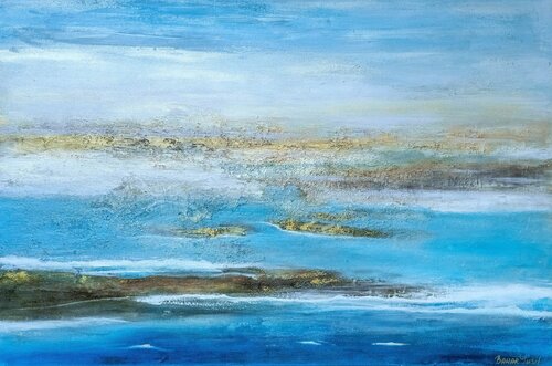 ROLLING IN BLUE by Bahar Guliyeva, Painting for Sale on Select