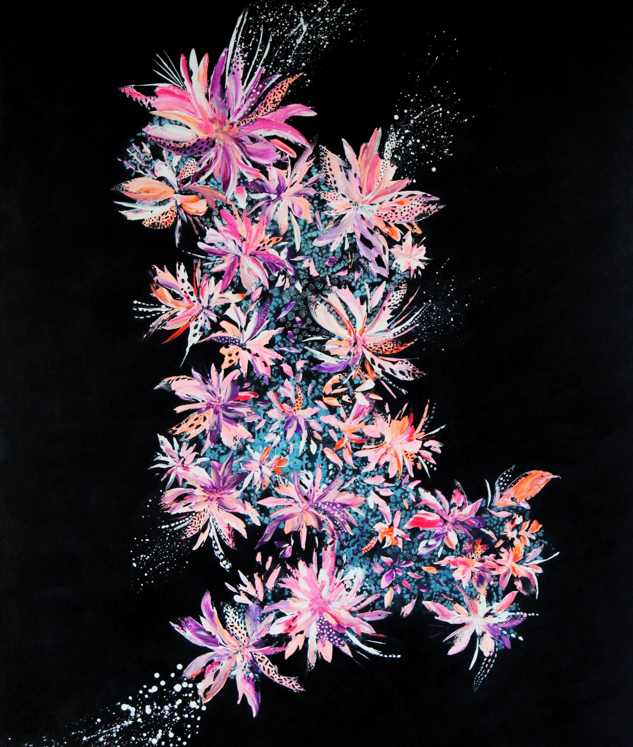 UNLEASHED BLOOMING Bahar Guliyeva Original painting for sale