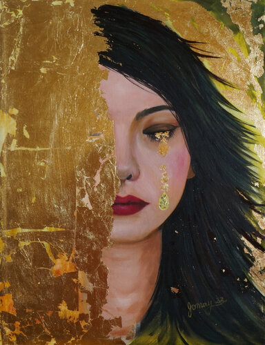 Tears of gold by Jomay Tam, Painting for Sale on Select