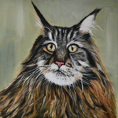 Pussy cat by Jomay Tam, Painting for Sale on Select