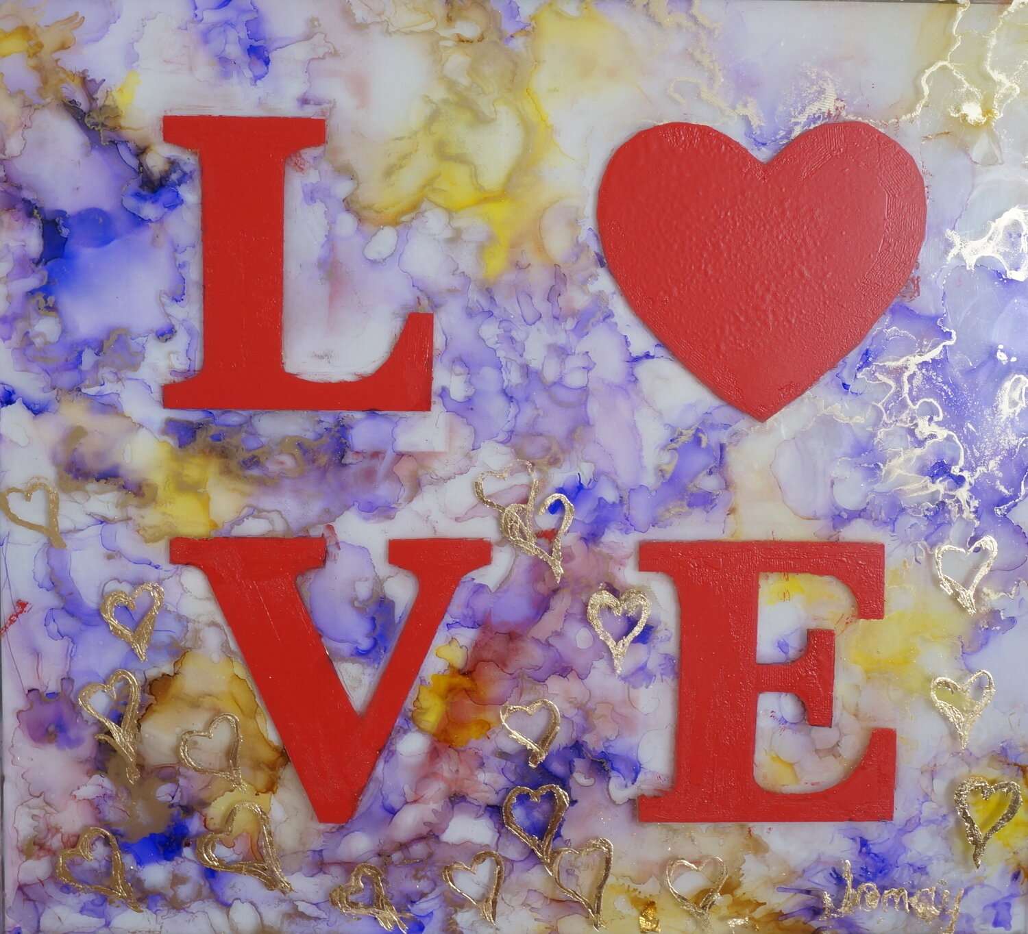 L O V E Jomay Tam Original painting for sale