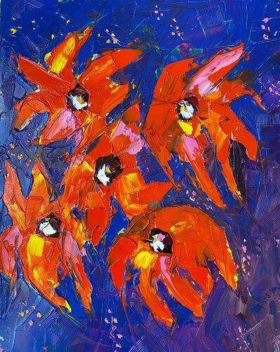 Flames by Elisabet Alba Rio, Painting for Sale on Select