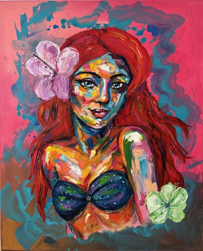 The ocean chose her by Elisabet Alba Rio, Painting for Sale on Select