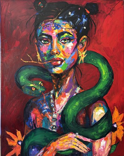 Garden of temptation by Elisabet Alba Rio, Painting for Sale on Select