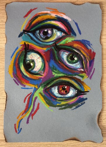 Eternal gaze by Elisabet Alba Rio, Painting for Sale on Select