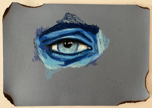 The blue witness by Elisabet Alba Rio, Painting for Sale on Select