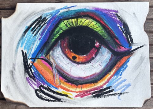 Prismatic eye by Elisabet Alba Rio, Painting for Sale on Select