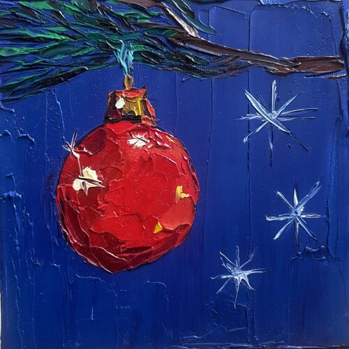 A Spark of Christmas by Elisabet Alba Rio, Painting for Sale on Select