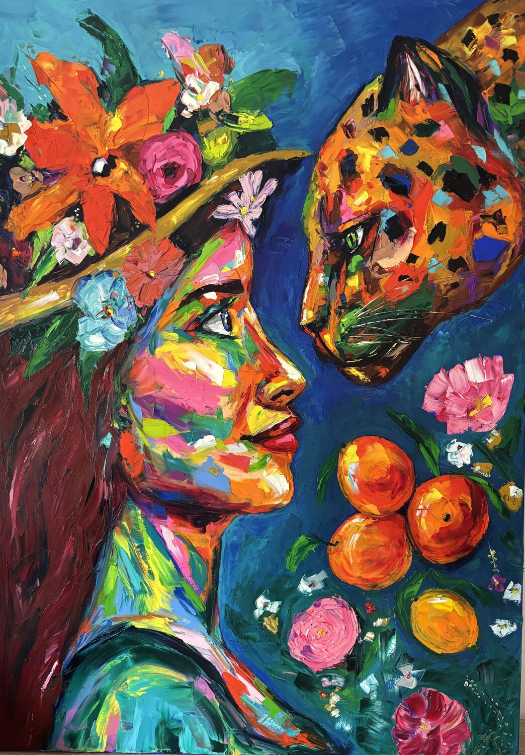 She wears the wild, like a crown Elisabet Alba Rio Original painting for sale