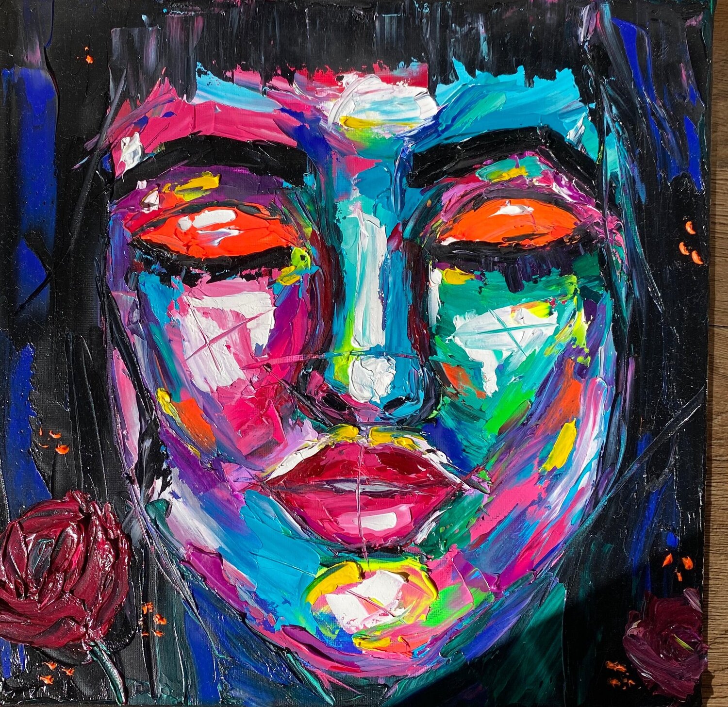 I see you when I close my eyes Elisabet Alba Rio Original painting for sale