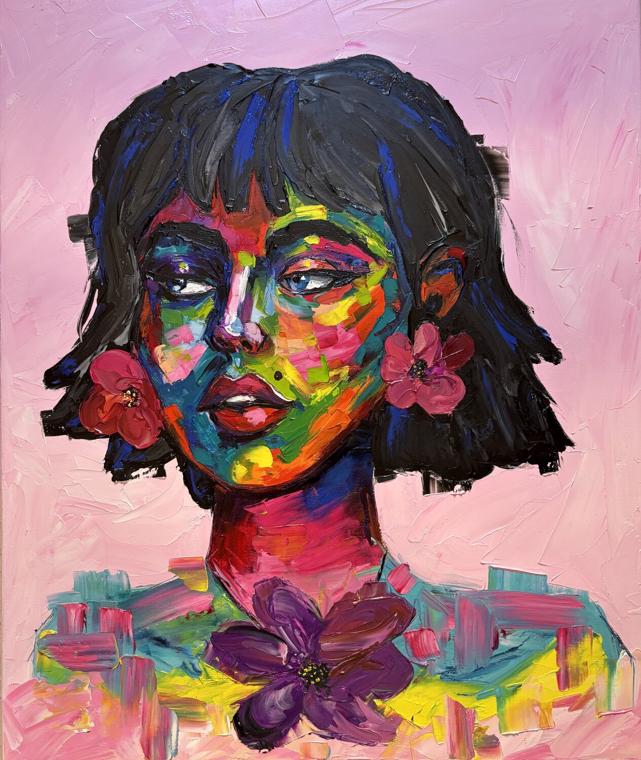 The memory code Elisabet Alba Rio Original painting for sale