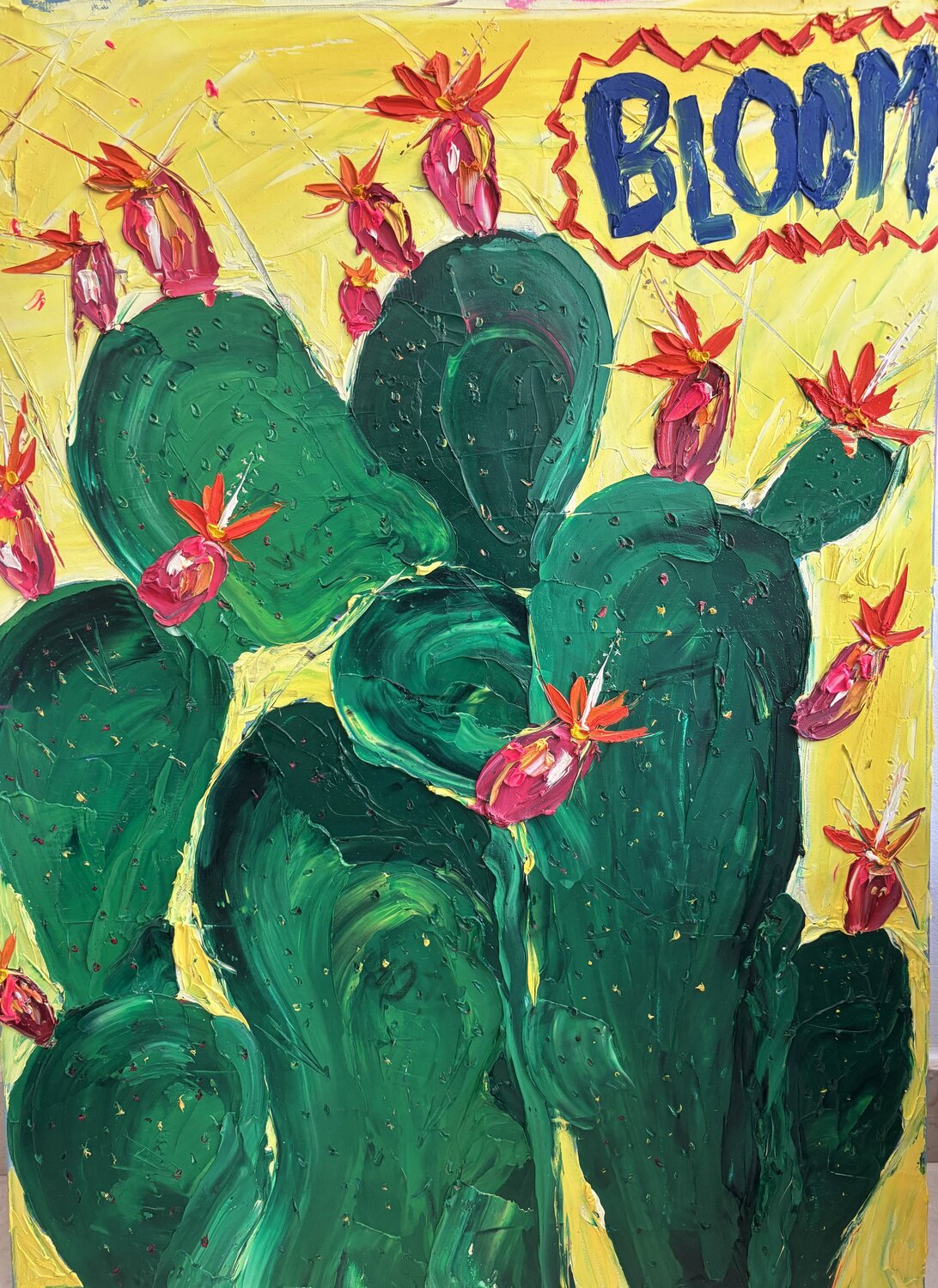 Blooming Prickly Elisabet Alba Rio Original painting for sale