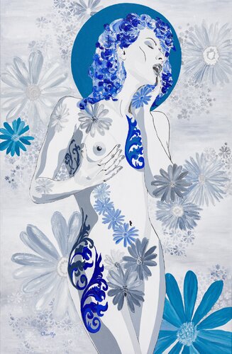 REVELATION 8 : FLEURS DE PEAU by Chris Alys, Painting for Sale on Select