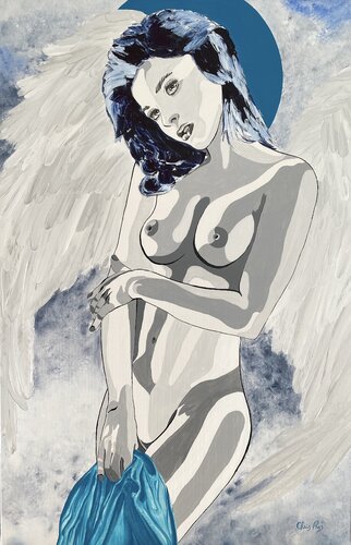 Révélation 15 : L’ANGE BLEUE by Chris Alys, Painting for Sale on Select