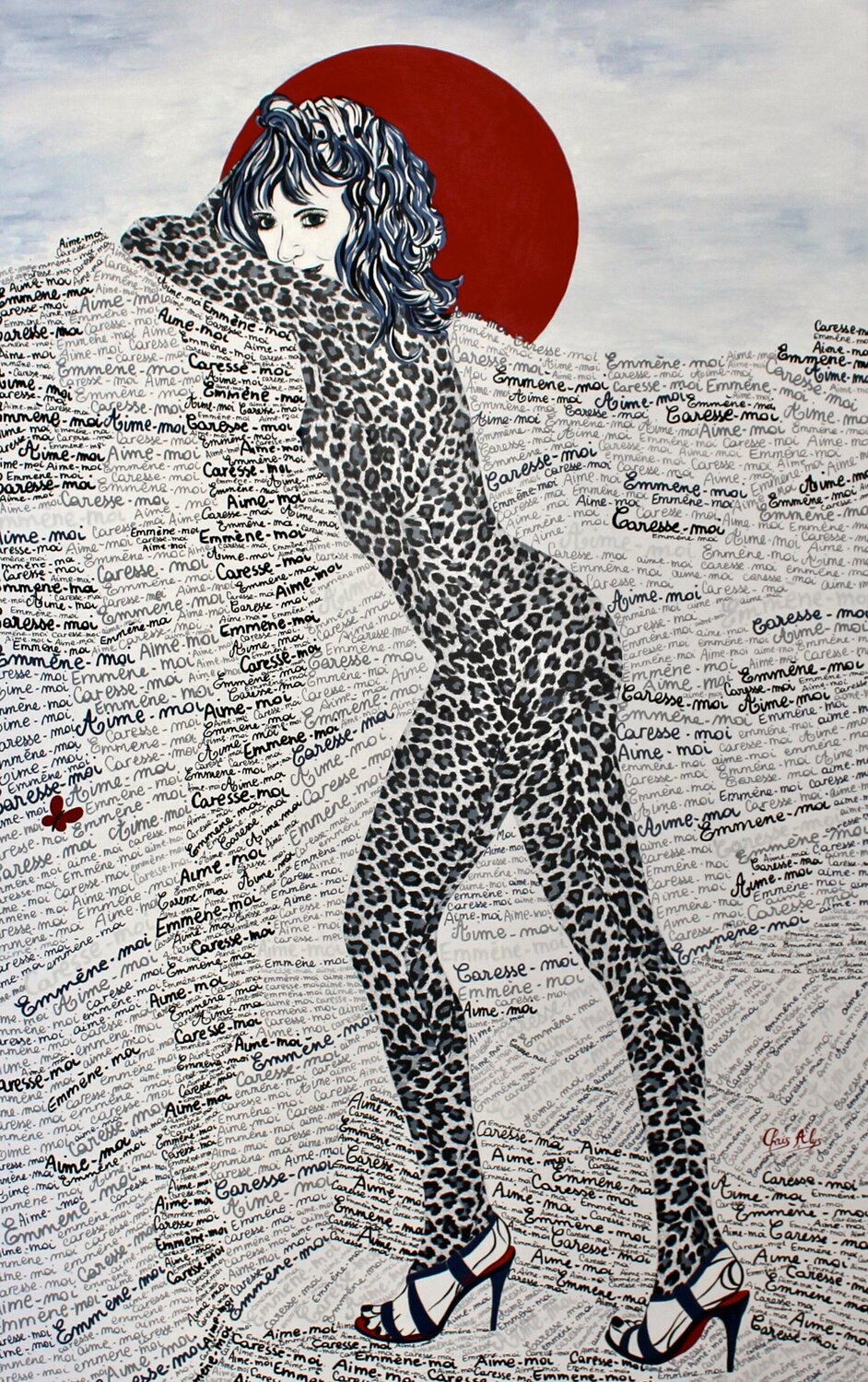 FEE LOVE Chris Alys Original painting for sale
