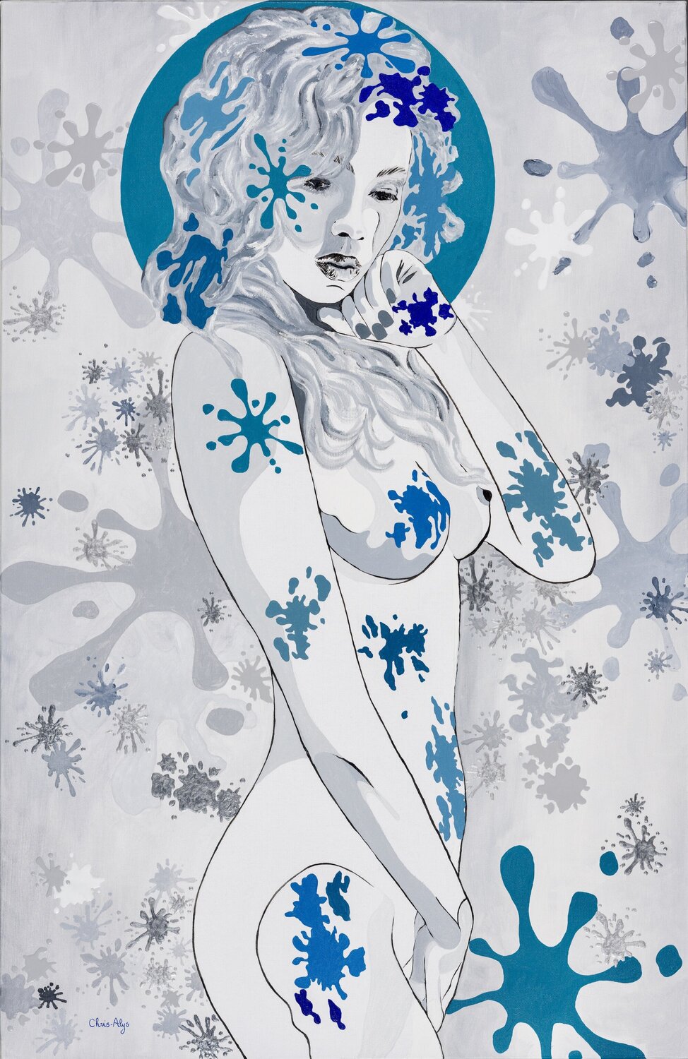 REVELATION 4 : BLOBIE Chris Alys Original painting for sale