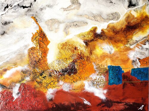 Bild Rot/Beige by Philippe Urbin, Painting for Sale on Select