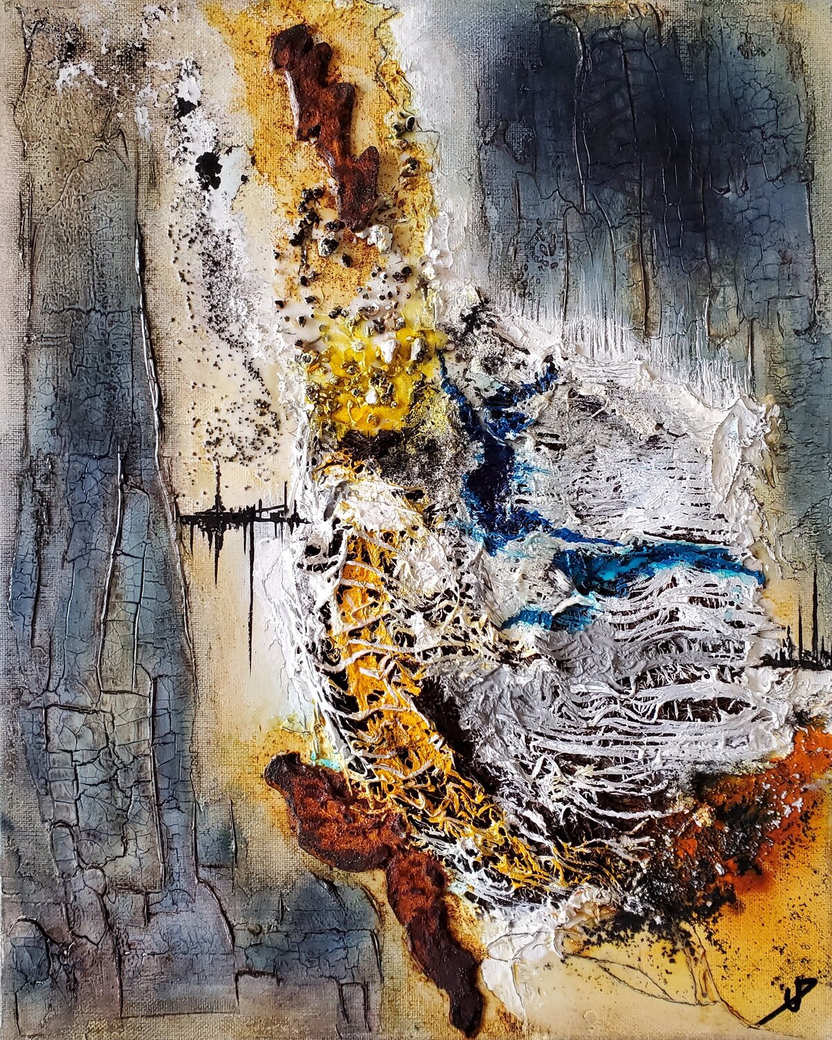 Confinement tableau N0 6 Philippe Urbin Original painting for sale