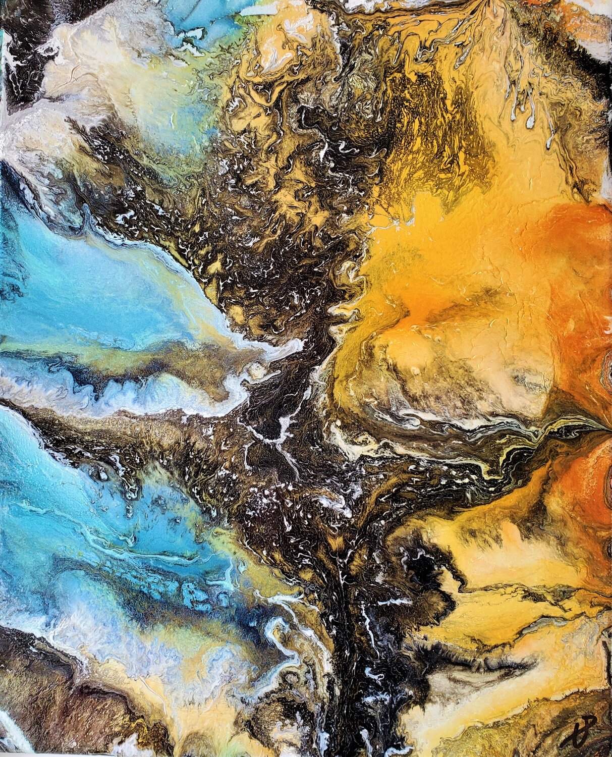 Mer et savane Philippe Urbin Original painting for sale