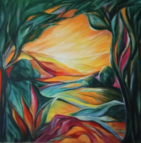 Plein de soleil by Olga Schrufer-Kozlova, Painting for Sale on Select