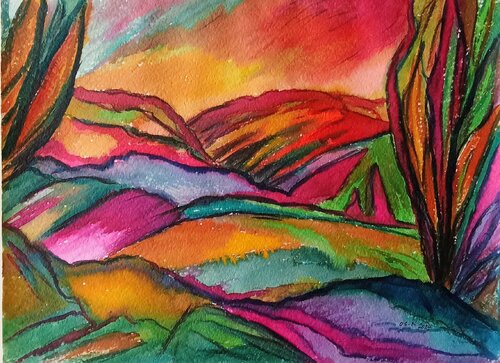 En plein été 2 by Olga Schrufer-Kozlova, Painting for Sale on Select