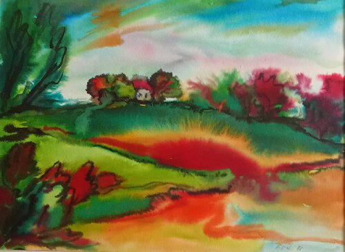 Bohème du Sud by Olga Schrufer-Kozlova, Painting for Sale on Select