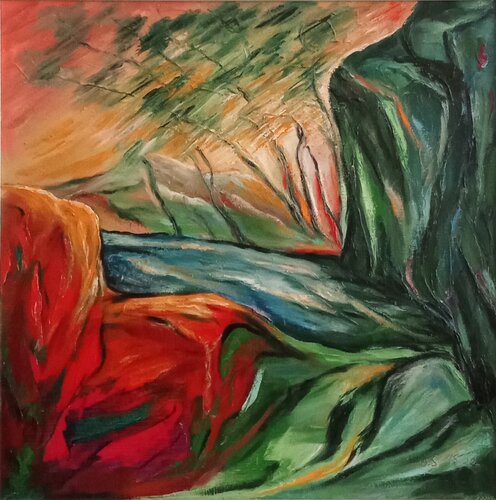 Vent fort 1 by Olga Schrufer-Kozlova, Painting for Sale on Select