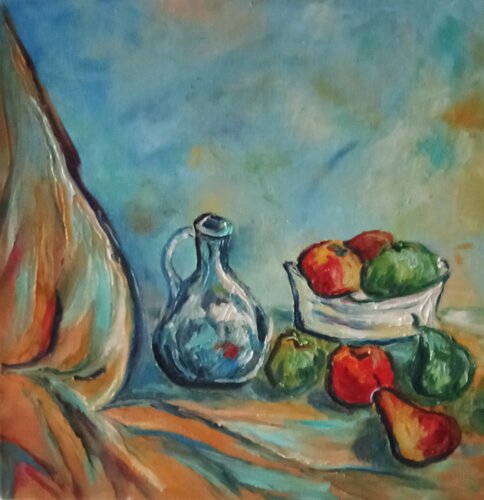 Nature morte aux fruits by Olga Schrufer-Kozlova, Painting for Sale on Select