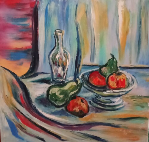 Nature morte aux fruits II by Olga Schrufer-Kozlova, Painting for Sale on Select