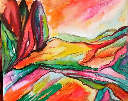 Belle journée printanière by Olga Schrufer-Kozlova, Painting for Sale on Select