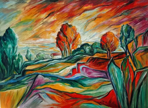 Temps orageux by Olga Schrufer-Kozlova, Painting for Sale on Select