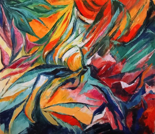 Turbulences by Olga Schrufer-Kozlova, Painting for Sale on Select