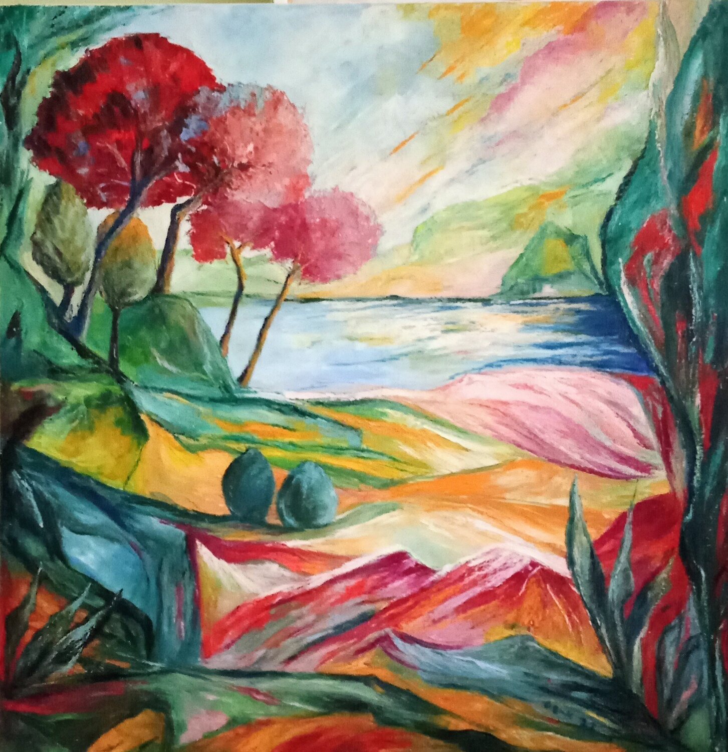 Une journée printanière Olga Schrufer-Kozlova Original painting for sale
