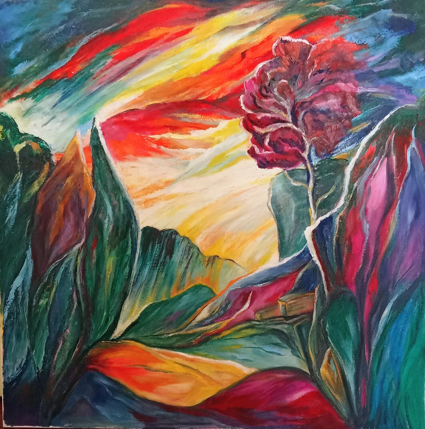 Nature en mouvement Olga Schrufer-Kozlova Original painting for sale