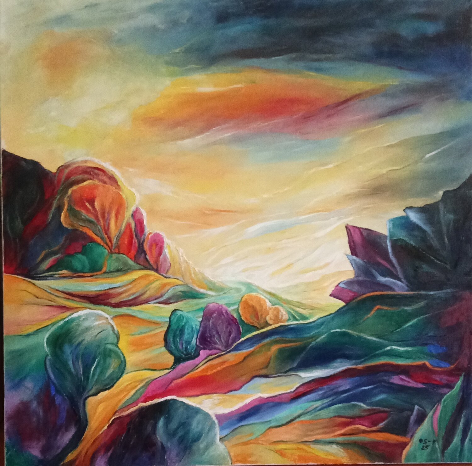Bocage normand Olga Schrufer-Kozlova Original painting for sale