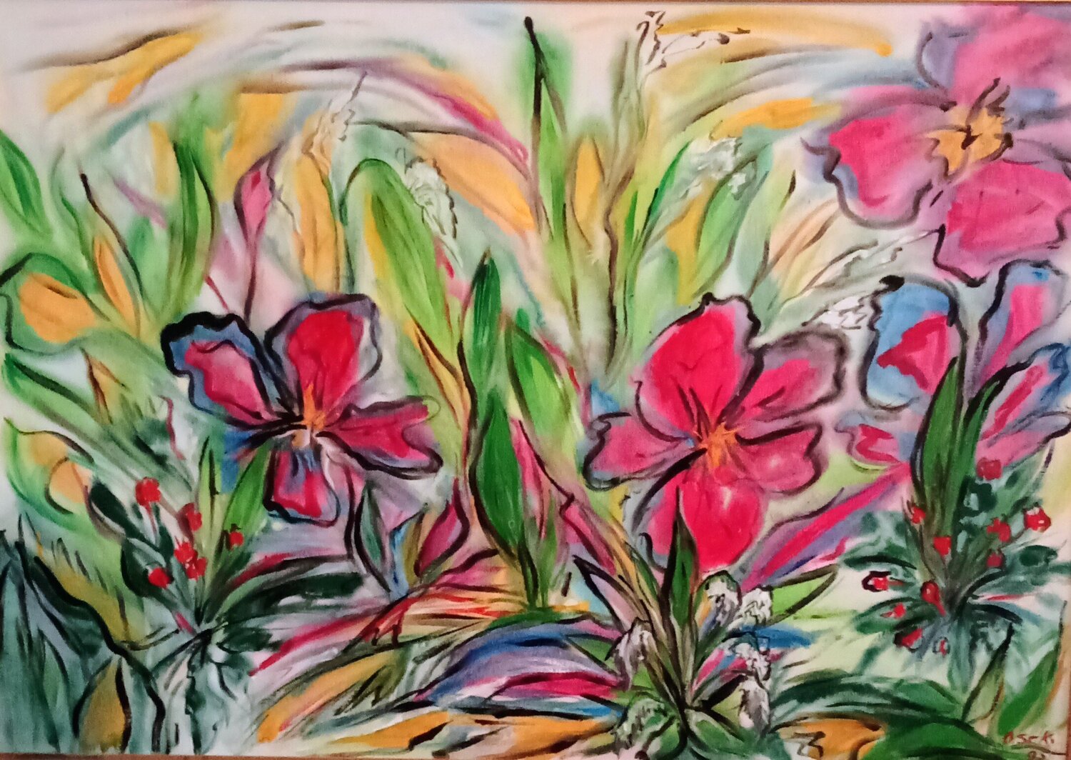Sommergarten Olga Schrufer-Kozlova Original painting for sale