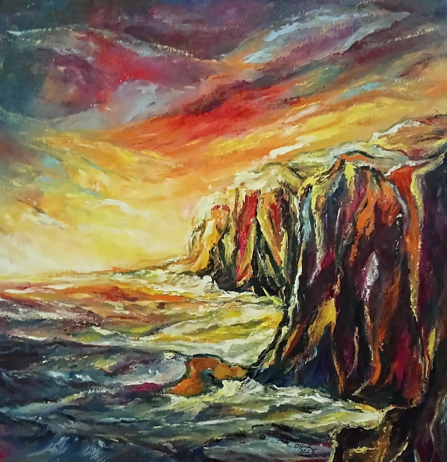 Côte normande 3 Olga Schrufer-Kozlova Original painting for sale