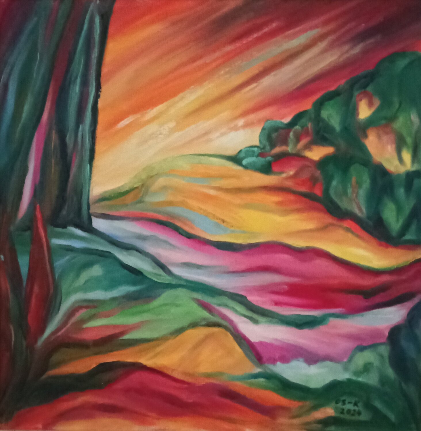 Soleil du midi Olga Schrufer-Kozlova Original painting for sale