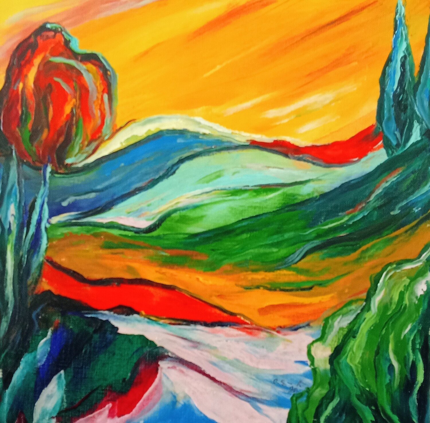 Provence Olga Schrufer-Kozlova Original painting for sale