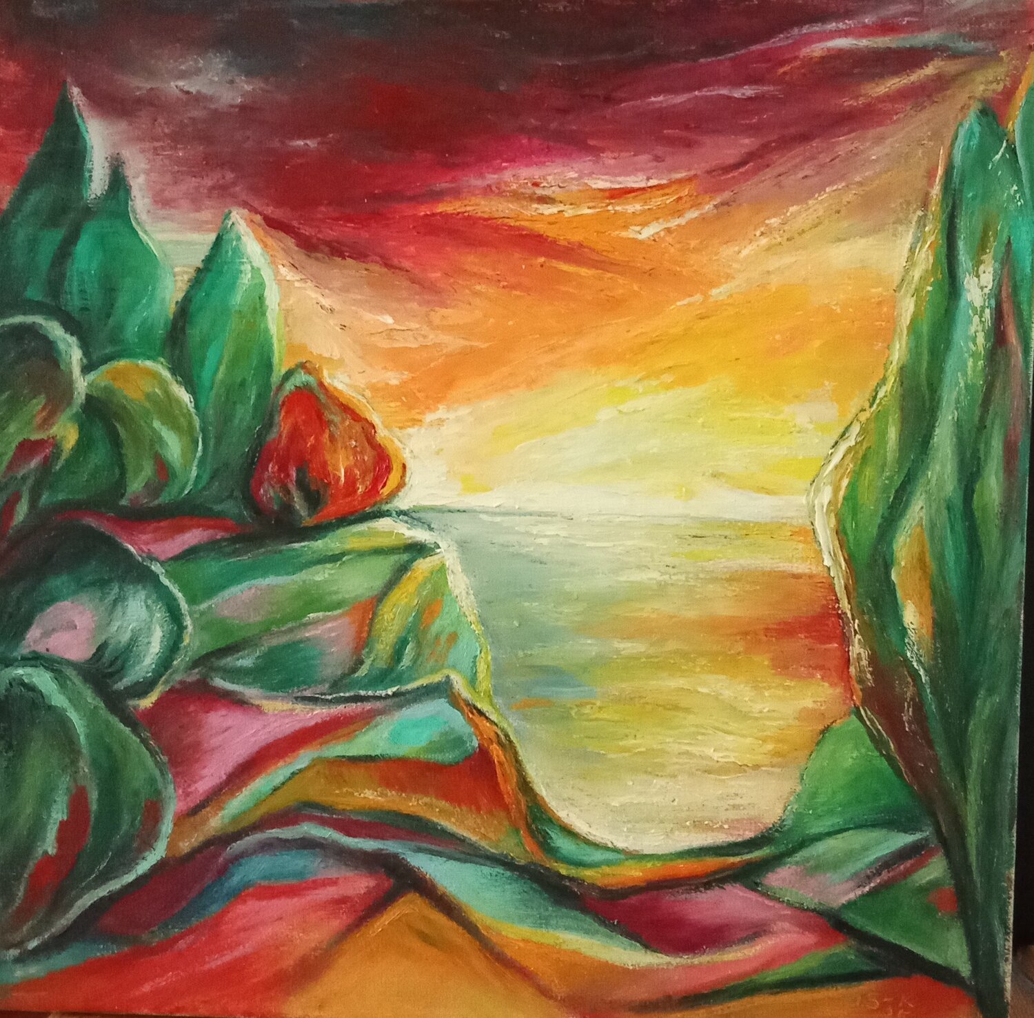 Méditerranée Olga Schrufer-Kozlova Original painting for sale