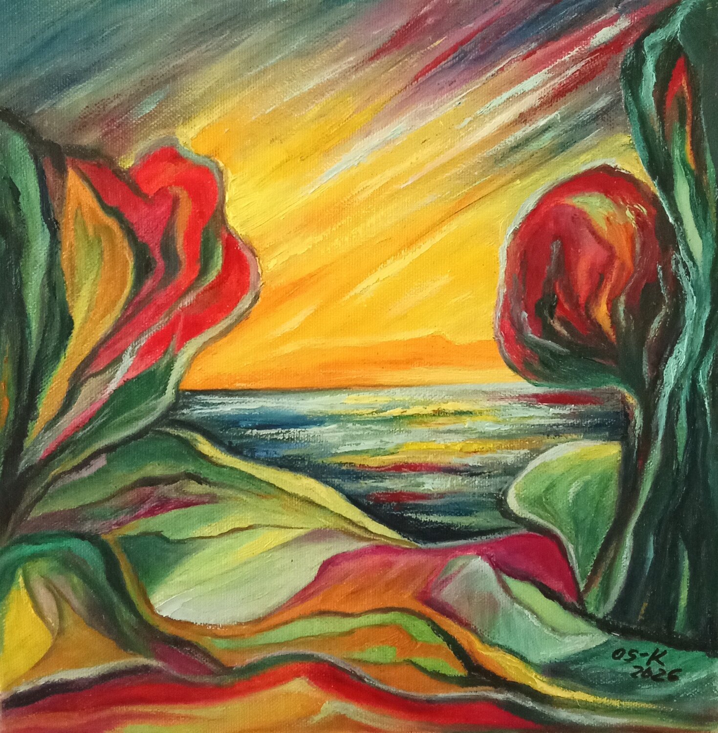 Soleil du Midi Olga Schrufer-Kozlova Original painting for sale