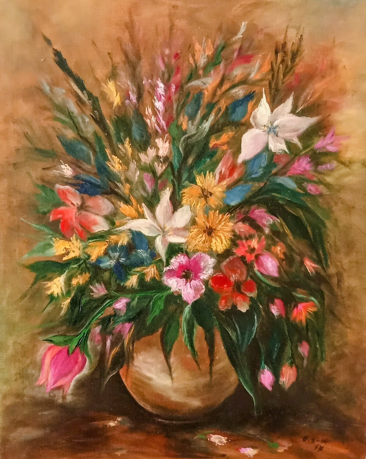 Fleurs Olga Schrufer-Kozlova Original painting for sale
