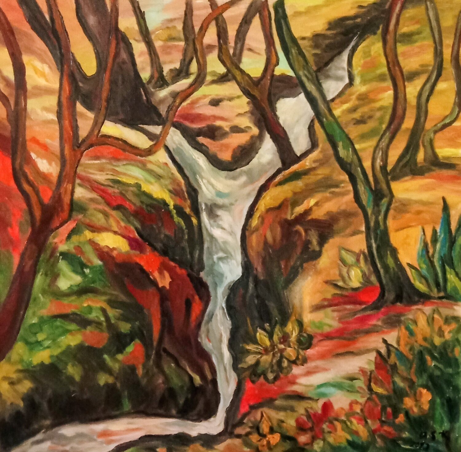 Waldbach Olga Schrufer-Kozlova Original painting for sale