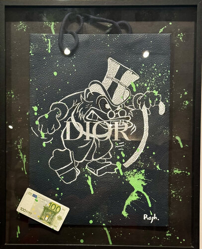 Picsou: "non ce n'est pas un sac Gucci ! "    piece unique by RAPH, Painting for Sale on Select